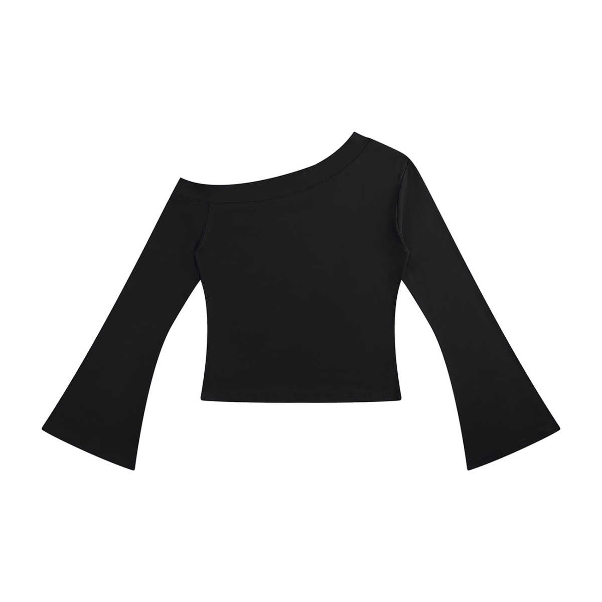 Bodycon,Offshoulder,longsleeve,tshirt,black,logo,brand,shoulder,top,white,tan,bellsleeve,asymmetricneckline,asymmetric,neckline,Everyday,everydaycasual,causal,closet,streetwear,fashion,y2k,pintrest